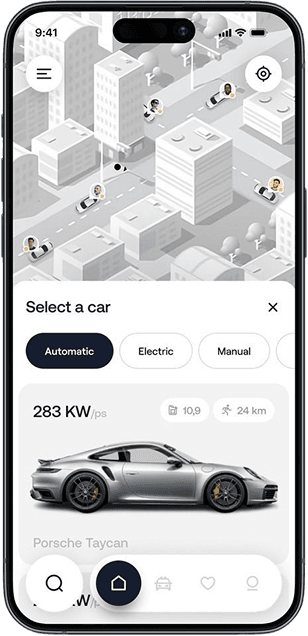 Online taxi screenshot